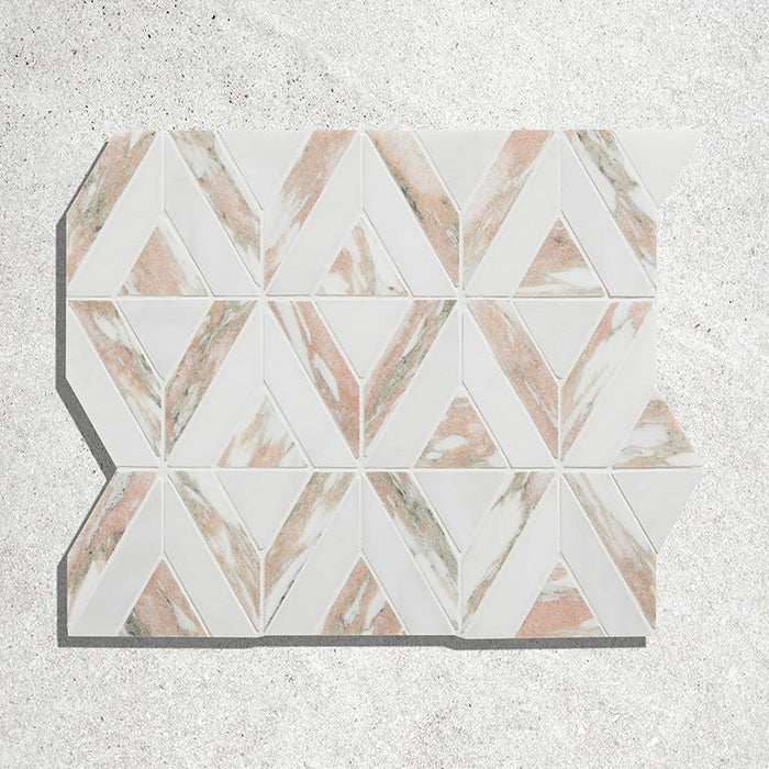 Sample Swatch East Java Flamingo Temple Marble Mosaic - Delivered separately by Ca'Pietra-sample-sample-Tile.co.uk