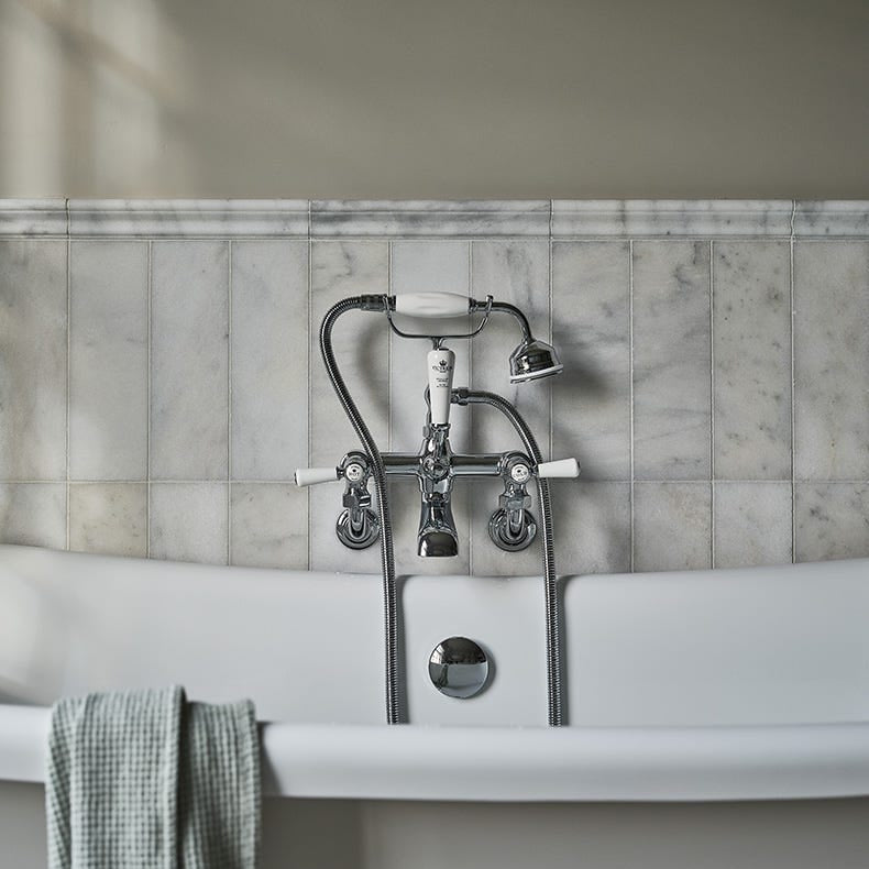 Image of Long Island Marble Honed Dado 5 x 30.5 x 2.6cm-Ca Pietra-Tile.co.uk
