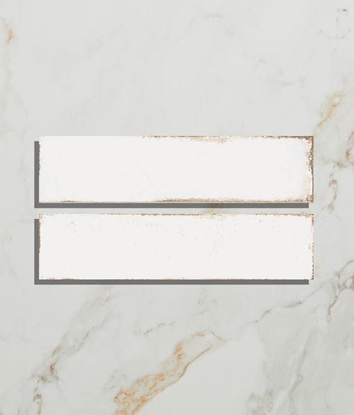 Image of Foundry Bianco tile 6x25cm-Ceramic wall tile-Ca Pietra-Tile.co.uk