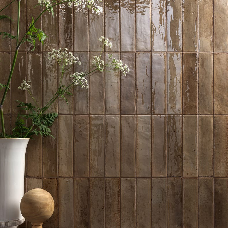 Image of Foundry Novo Porcelain Beige Tile - 5.7 x 23.7cm-Ca Pietra-Tile.co.uk
