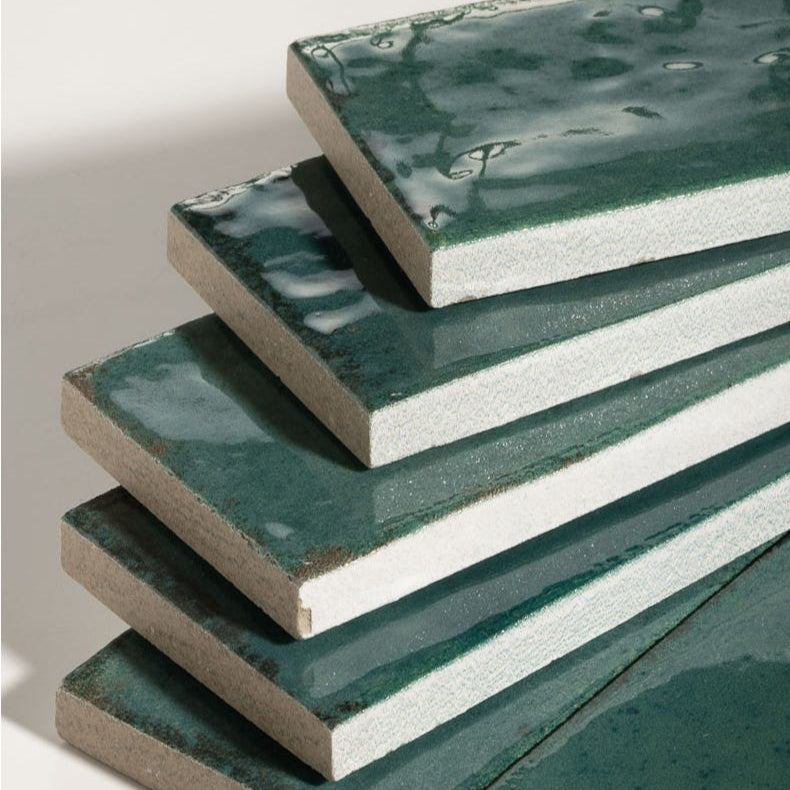 Image of Foundry Novo Porcelain Irish Green Tile - 5.7 x 23.7cm-Ca Pietra-Tile.co.uk