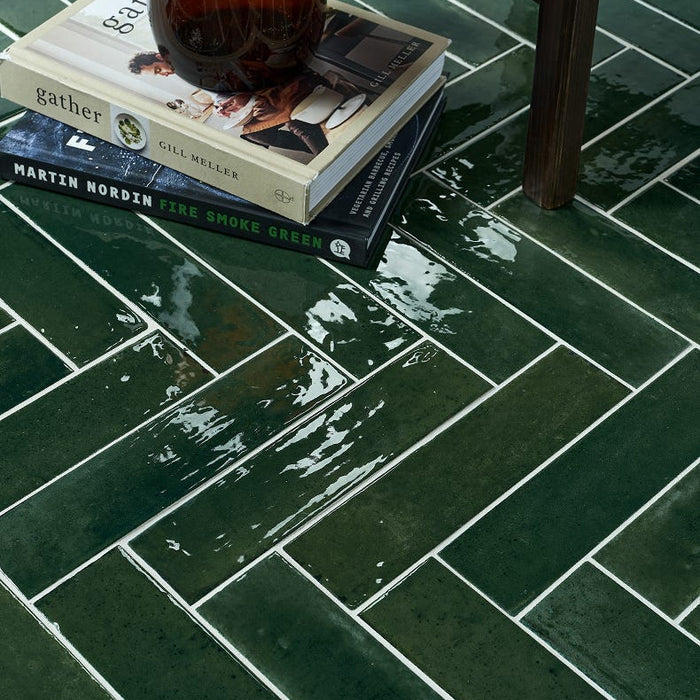 Foundry Novo Porcelain Irish Green Tile - 5.7 x 23.7cm-Ca Pietra-Tile.co.uk