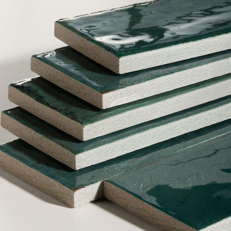 Image of Foundry Novo Porcelain Turquoise Tile - 5.7 x 23.7cm-Ca Pietra-Tile.co.uk