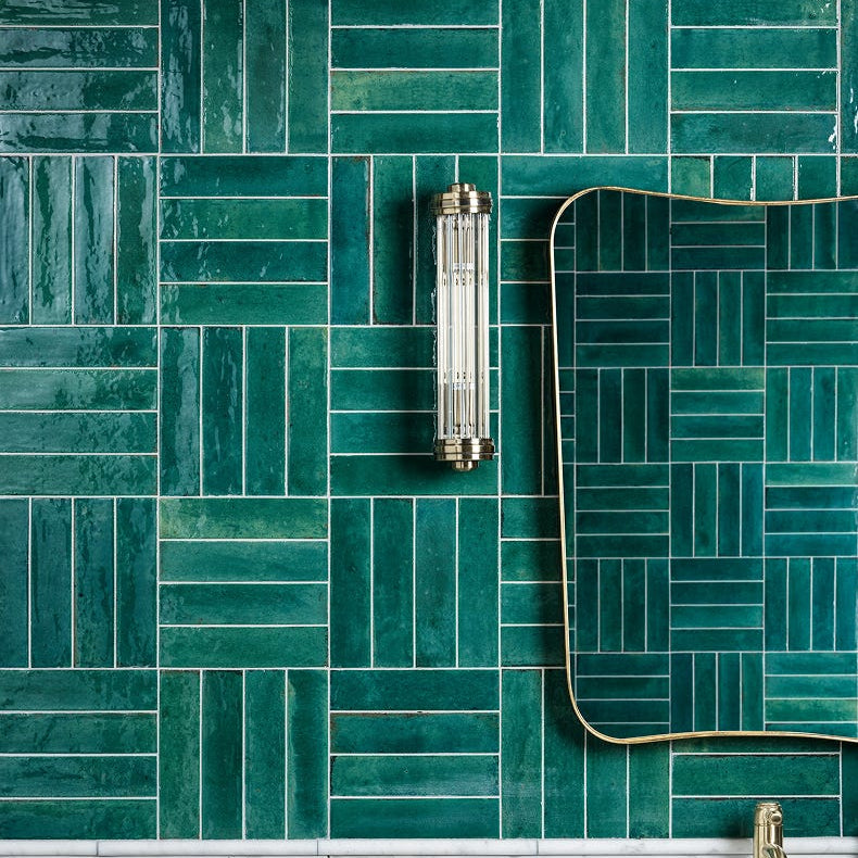 Image of Foundry Novo Porcelain Turquoise Tile - 5.7 x 23.7cm-Ca Pietra-Tile.co.uk