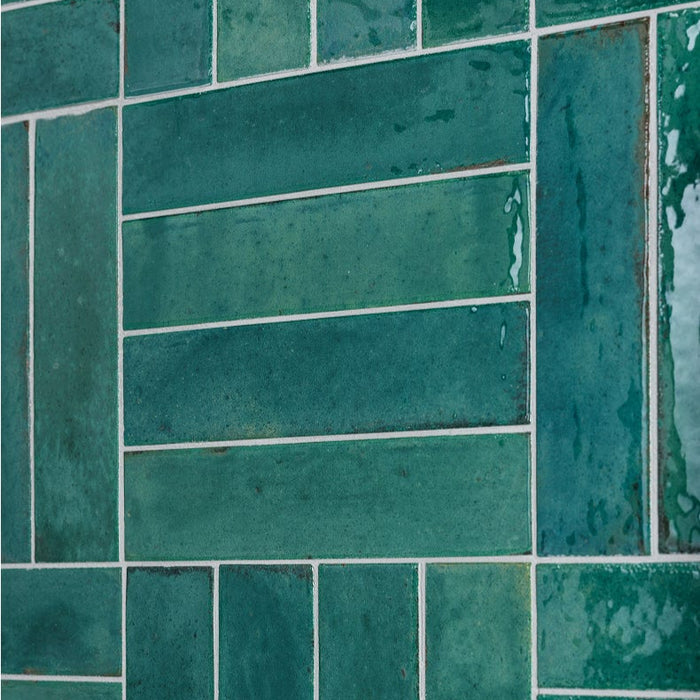 Foundry Novo Porcelain Turquoise Tile - 5.7 x 23.7cm-Ca Pietra-Tile.co.uk