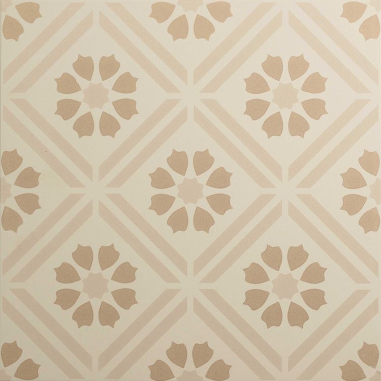 Image of Beige tiles with a geometric pattern on a beige background
