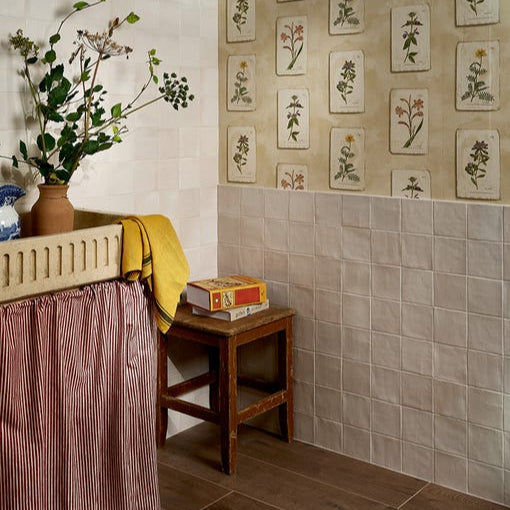 Image of Hammam Ceramic Bone - 12.5 x 12.5 x 0.8cm-Ca Pietra-Tile.co.uk