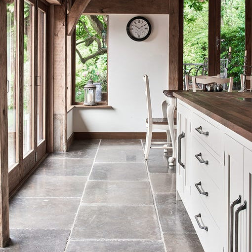 Image of Hazlebury Limestone Seasoned Stone Floor Tile 60cm x random-Limestone tiles-Ca Pietra-Tile.co.uk