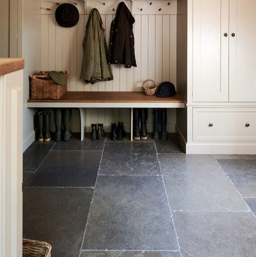 Image of Hazlebury Limestone Seasoned Stone Floor Tile 60cm x random-Limestone tiles-Ca Pietra-Tile.co.uk