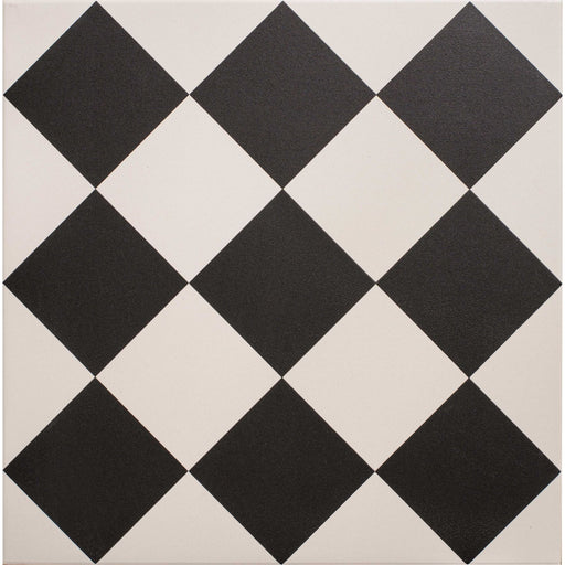 Free Sample - Harlequin Large Black On Chalk 10x10cm-sample-sample-Tile.co.uk