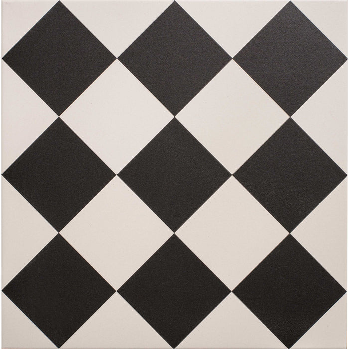 Free Sample - Harlequin Large Black On Chalk 10x10cm-sample-sample-Tile.co.uk