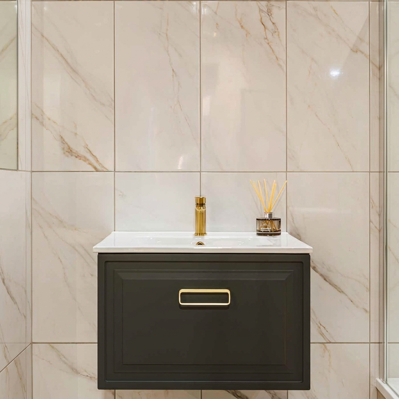 Image of Butler Gold square bathroom lifestyle image