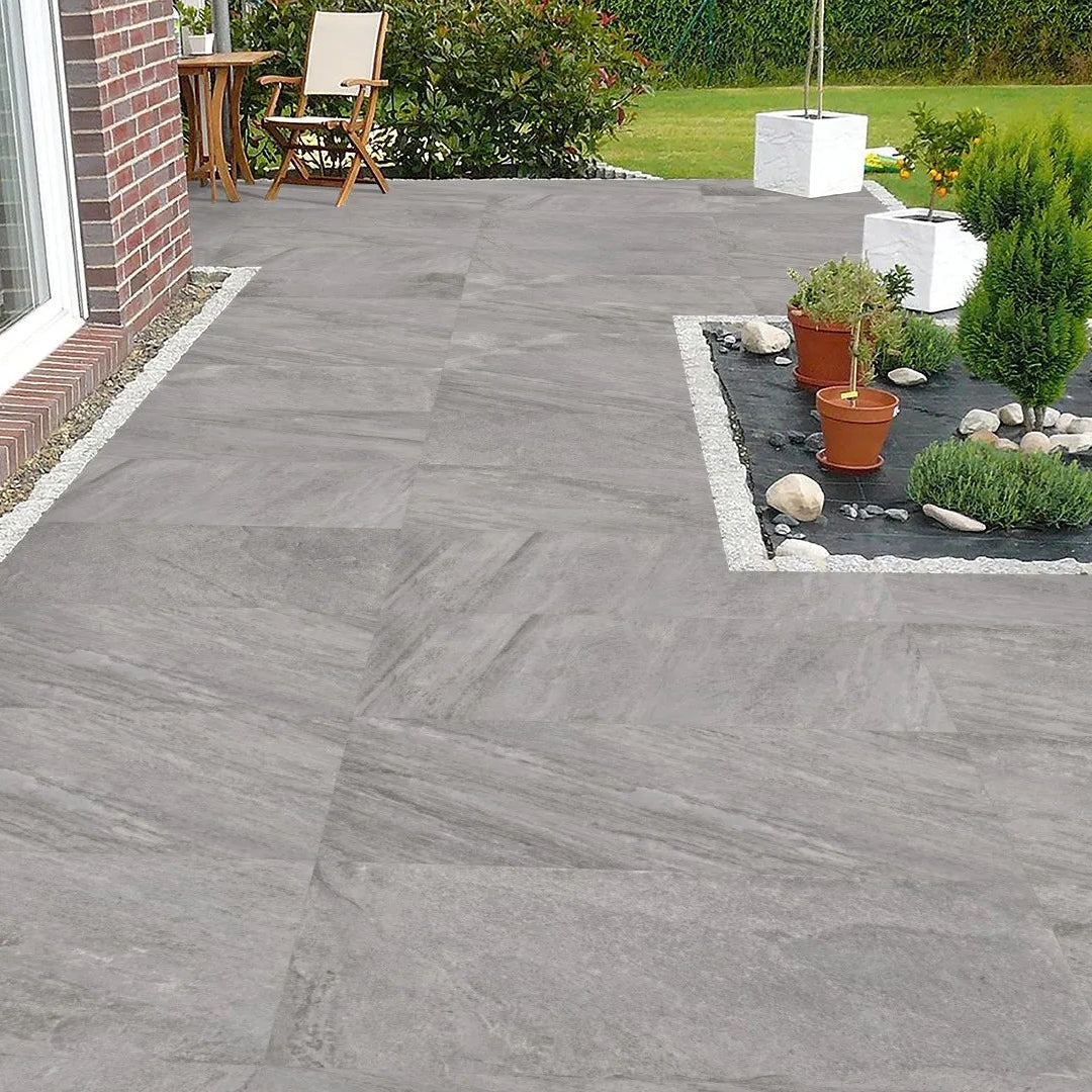 Image of Grove Gris Outdoor tile 60x120x2cm-20mm Porcelain tile-Tile Space-Tile.co.uk