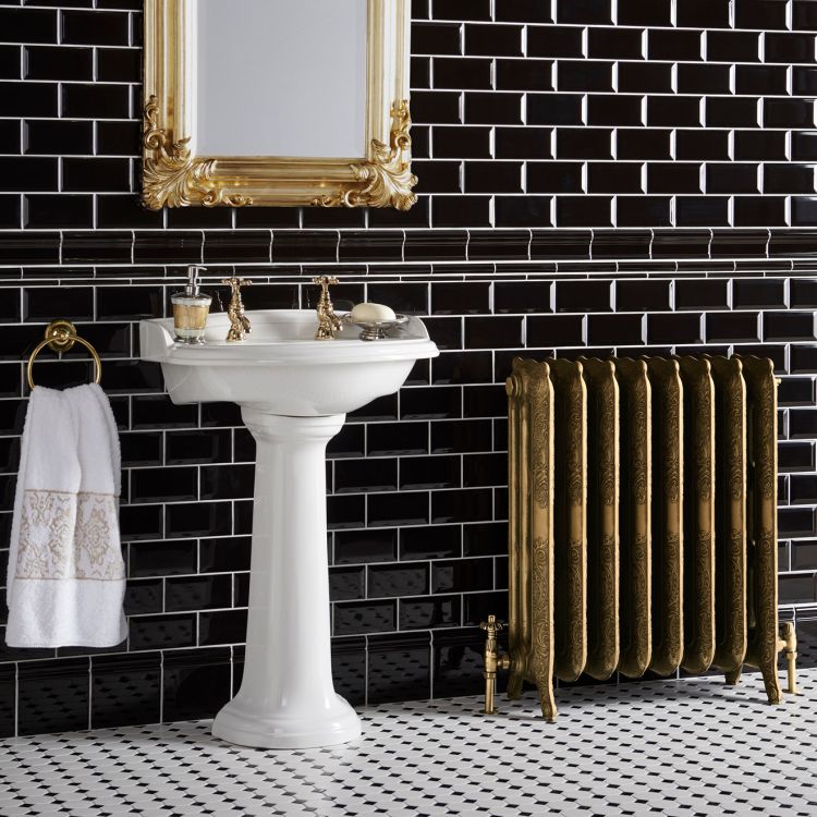 Image of Jet Black Skirting Tile 15.2x15.2cm-Ceramic Tiles-Original Style-Tile.co.uk