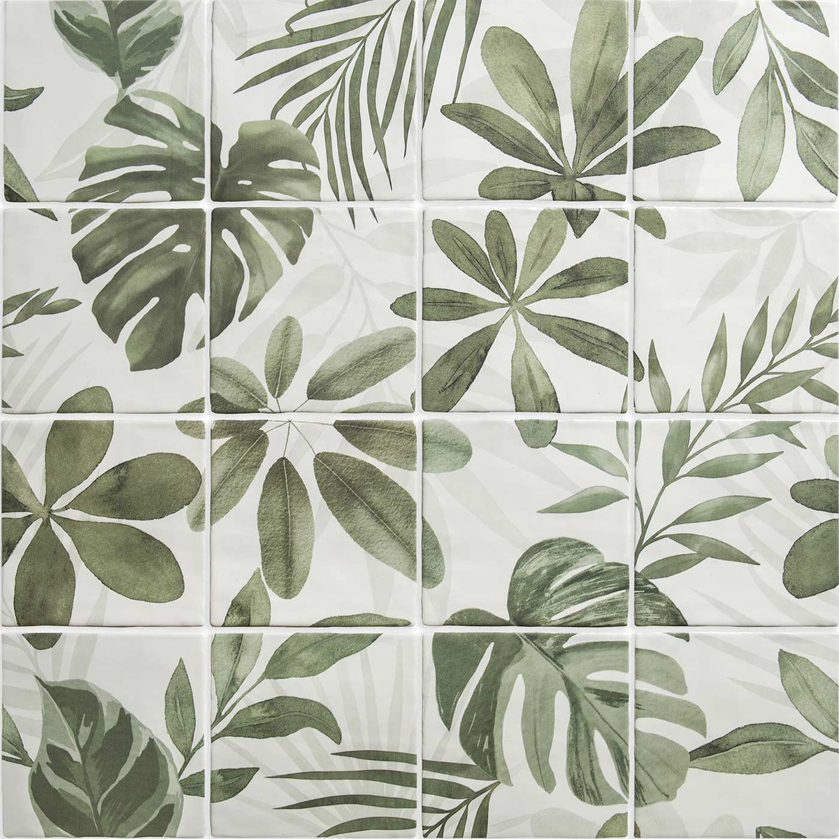 Grove Berry Ridge Tile Jungle Grove 16-Tile Panel wall tile | 52x52cm | Original Style — Tile ...