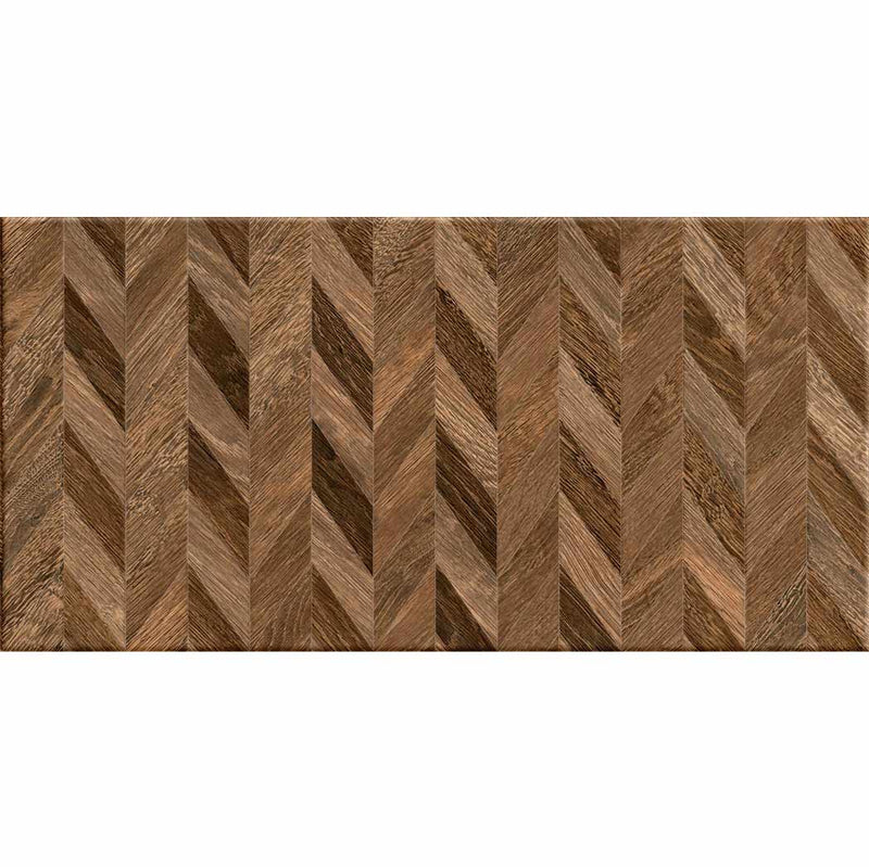 Image of Wood Espiga Cuero Ceramic tile 30x60cm-Ceramic tile-Keros-Tile.co.uk