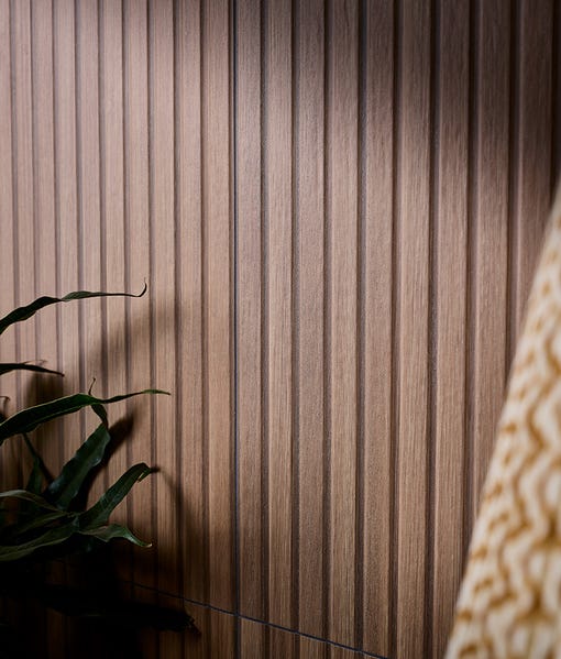 Image of Kinfolk Nut Wood Slat tile 60x120cm-Large format-Ca Pietra-Tile.co.uk