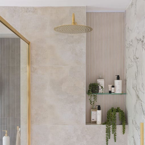 Image of Kinfolk White Wood Slat tile 60x120cm-Large format-Ca Pietra-Tile.co.uk