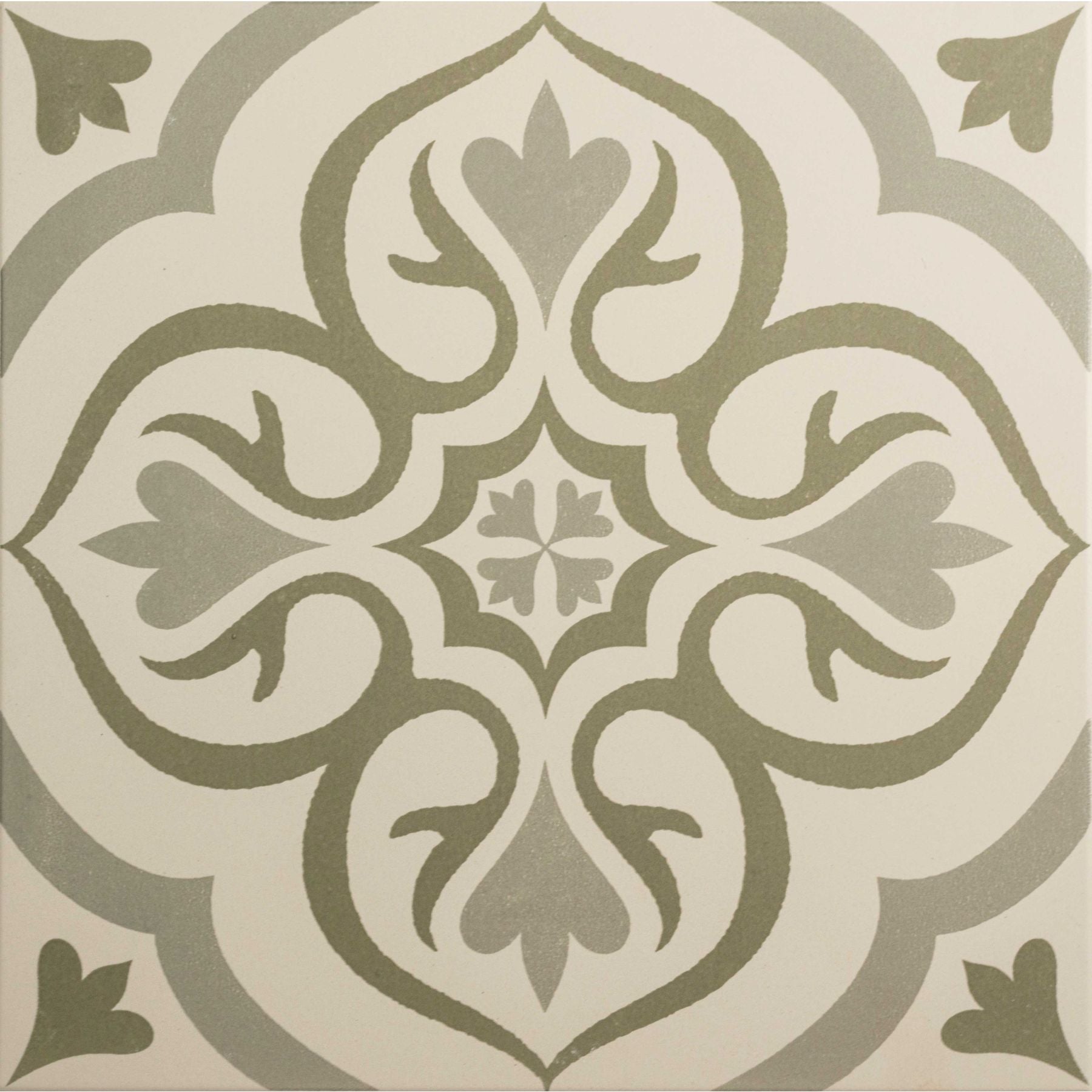 Image of Free Sample - Knightshayes Green On Chalk 10x10cm-sample-sample-Tile.co.uk