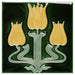 Lafleur on Victorian Green 15.2x15.2cm-Ceramic wall tile-Original Style-Tile.co.uk