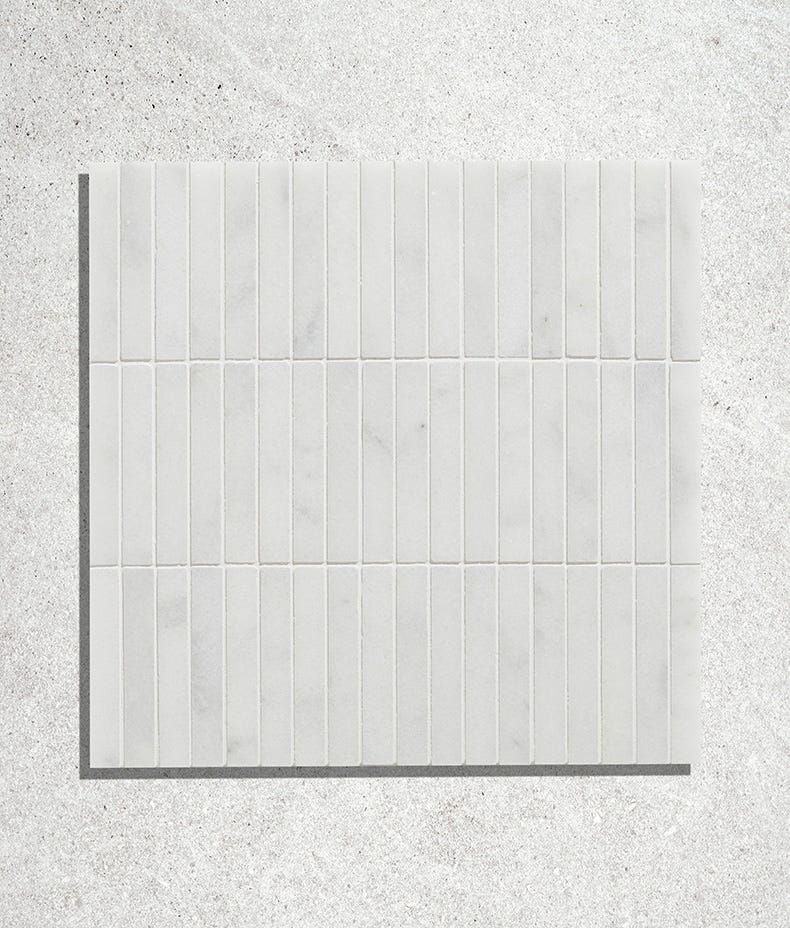 Image of Long Island Marble Honed Bamboo Mosaic - Swatch Sample - Delivered separately by Ca Pietra-sample-sample-Tile.co.uk