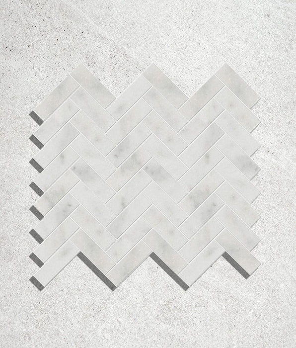 Long Island Marble Herringbone Mosaic - Swatch Sample - Delivered separately by Ca Pietra-sample-sample-Tile.co.uk