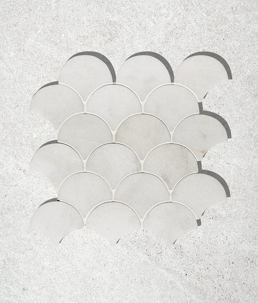 Long Island Marble Honed Scallop 27 x 27 x 1.0cm-Ca Pietra-Tile.co.uk