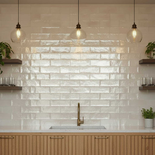 Luna White Brick tile 10x30cm-Brick style tiles-Mainzu Ceramica-Tile.co.uk