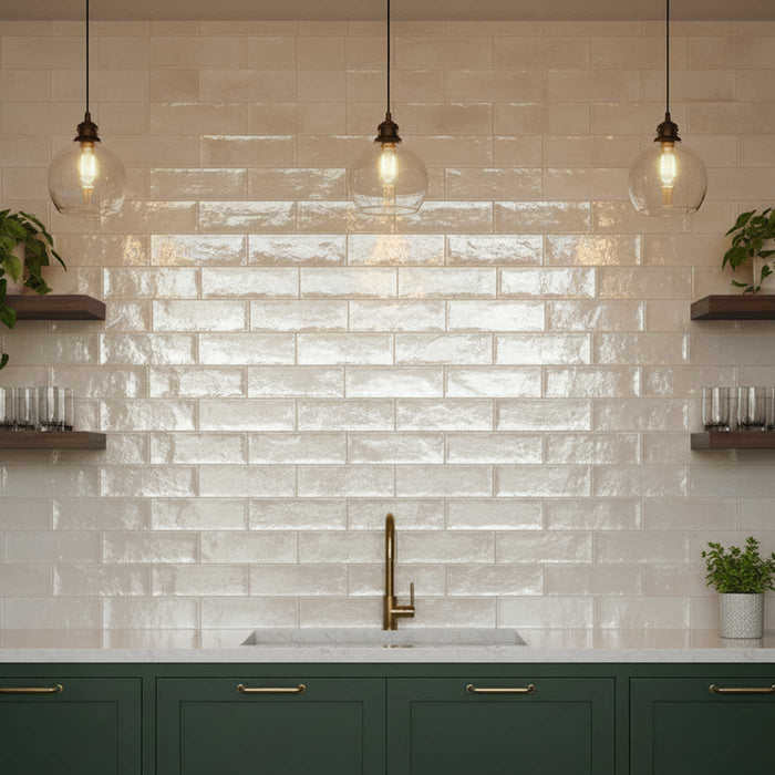 Luna White Brick tile 10x30cm-Brick style tiles-Mainzu Ceramica-Tile.co.uk