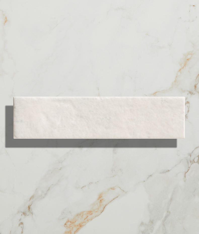 Image of Marlborough Porcelain Parquet Cotton White Gloss - 7 x 28cm-Porcelain Tile-Ca Pietra-Tile.co.uk