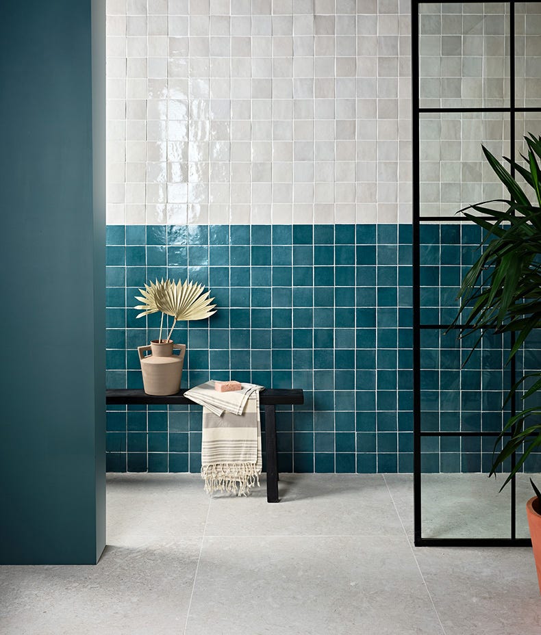 Image of Maroc Porcelain Aquamarine 9.9 x 9.9cm-Ca Pietra-Tile.co.uk