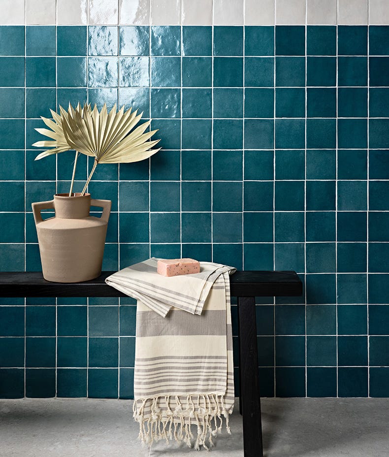 Image of Maroc Porcelain Aquamarine 9.9 x 9.9cm-Ca Pietra-Tile.co.uk
