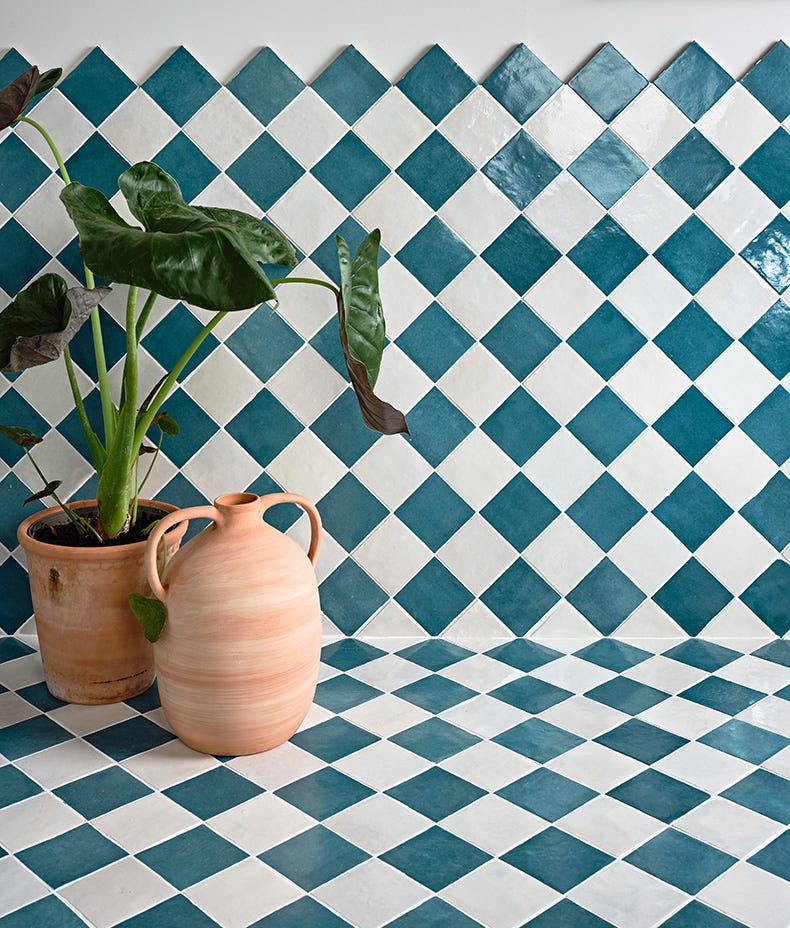 Image of Maroc Porcelain Bianco 9.9 x 9.9cm-Ca Pietra-Tile.co.uk