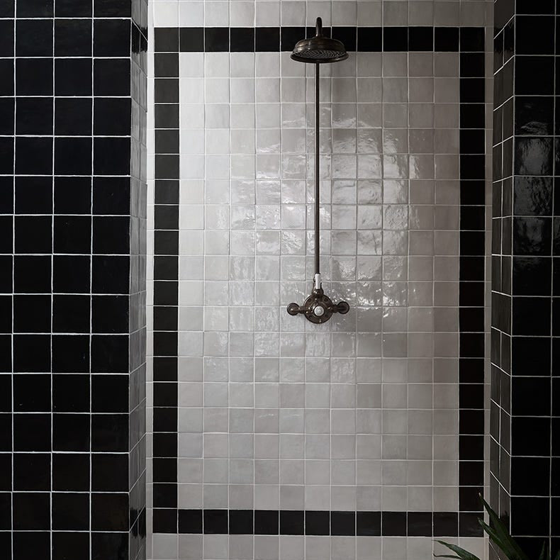 Image of Maroc Porcelain Nero 9.9 x 9.9cm-Ca Pietra-Tile.co.uk