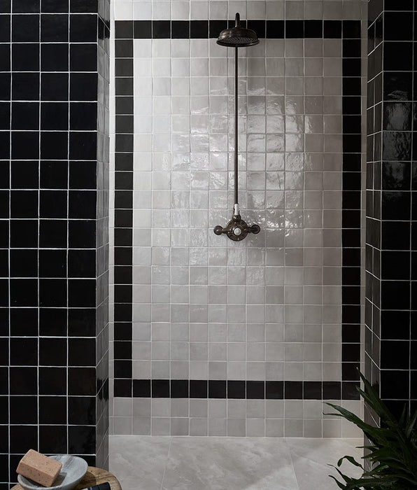 Maroc Porcelain Nero 9.9 x 9.9cm-Ca Pietra-Tile.co.uk