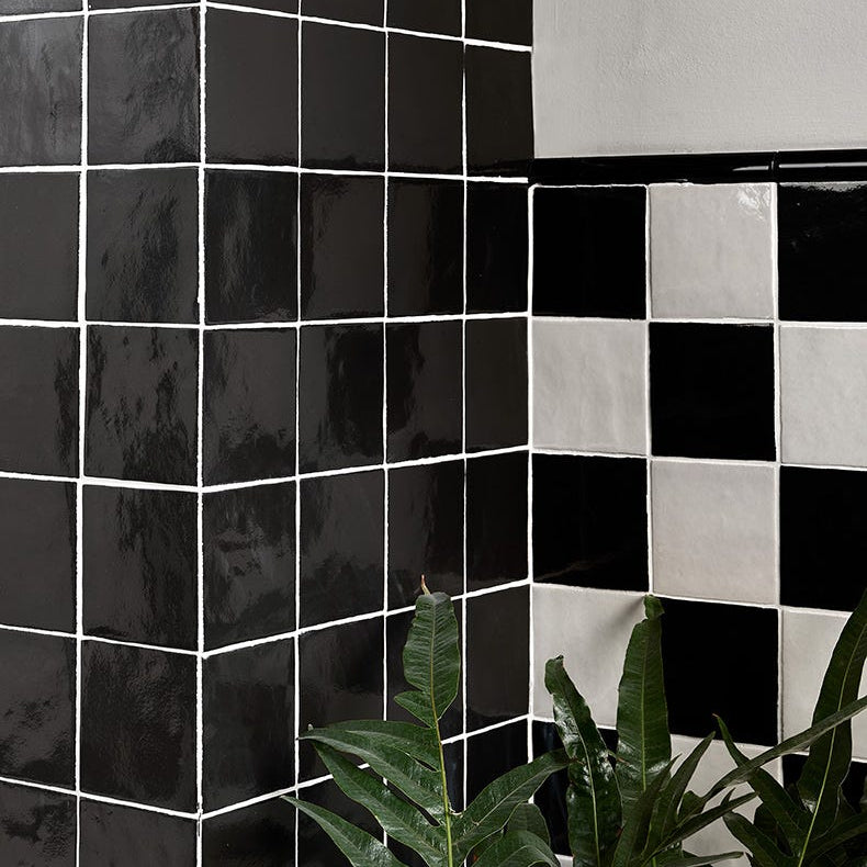 Image of Maroc Porcelain Nero 9.9 x 9.9cm-Ca Pietra-Tile.co.uk