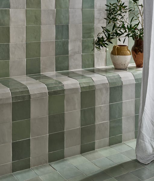 Image of Maroc Porcelain Mint - 9.9 x 9.9 x 1cm-Ca Pietra-Tile.co.uk