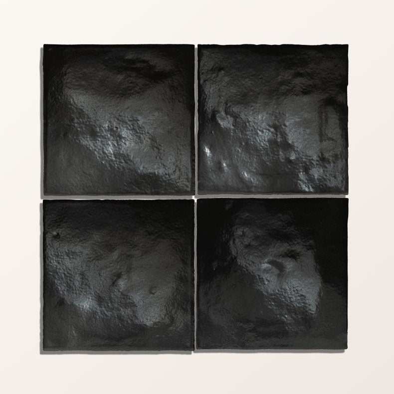 Image of Maroc Porcelain Nero 9.9 x 9.9cm-Ca Pietra-Tile.co.uk