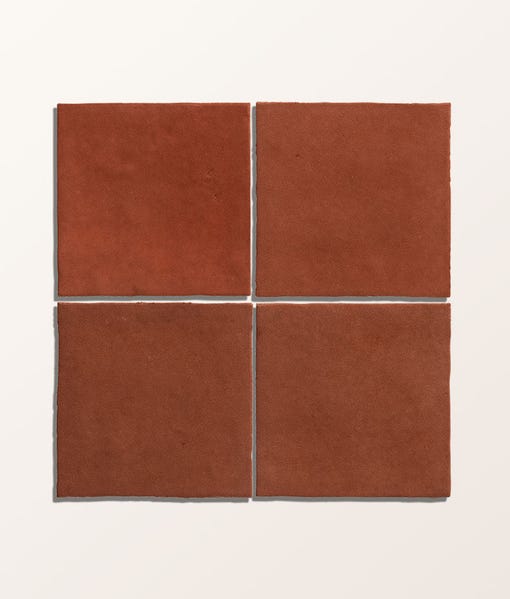 Image of Maroc Porcelain Tomato - 9.9 x 9.9 x 1cm-Ca Pietra-Tile.co.uk