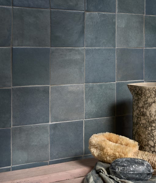 Image of Maroc Porcelain Powder Blue - 9.9 x 9.9 x 1cm-Ca Pietra-Tile.co.uk
