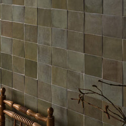 Maroc Porcelain Sage Tile- 9.9 x 9.9cm | Tile.co.uk