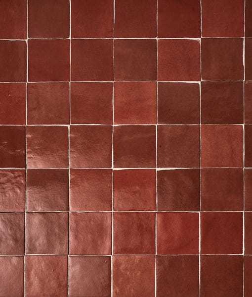 Image of Maroc Porcelain Tomato - 9.9 x 9.9 x 1cm-Ca Pietra-Tile.co.uk