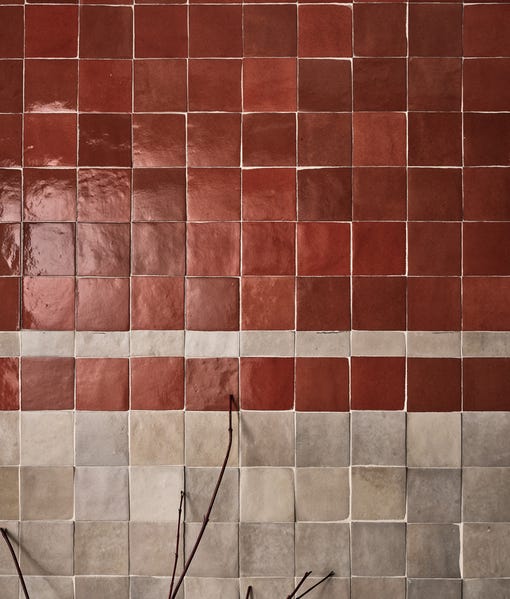 Image of Maroc Porcelain Tomato - 9.9 x 9.9 x 1cm-Ca Pietra-Tile.co.uk
