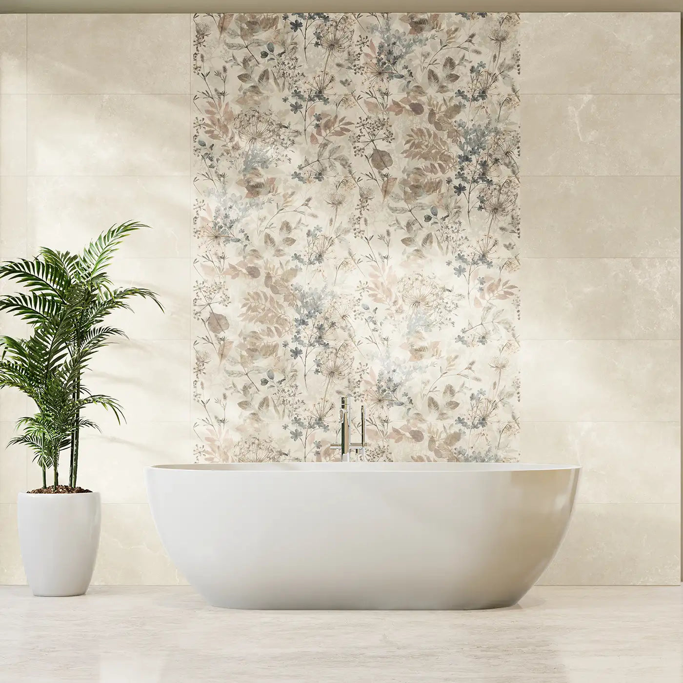 Image of Breeze Cream Decor 30x60cm-Ceramic wall tile-Stargres-Tile.co.uk