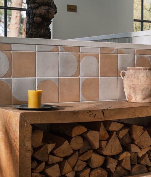 Image of Menara White Arches Porcelain - 15 x 15 x 0.8cm-Ca Pietra-Tile.co.uk
