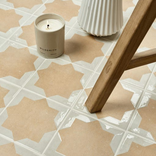 Image of Menara Cotto Star Porcelain - 15 x 15 x 0.8cm-Ca Pietra-Tile.co.uk