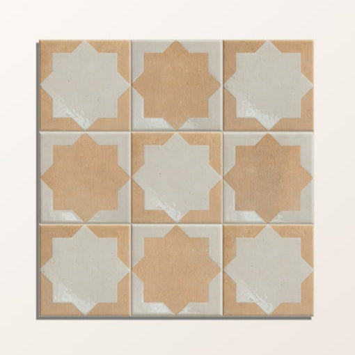 Image of Menara White Star Porcelain - 15 x 15 x 0.8cm-Ca Pietra-Tile.co.uk