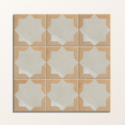 Image of Menara White Star Porcelain - 15 x 15 x 0.8cm-Ca Pietra-Tile.co.uk