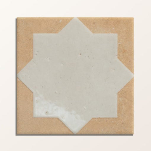 Image of Menara White Star Porcelain - 15 x 15 x 0.8cm-Ca Pietra-Tile.co.uk