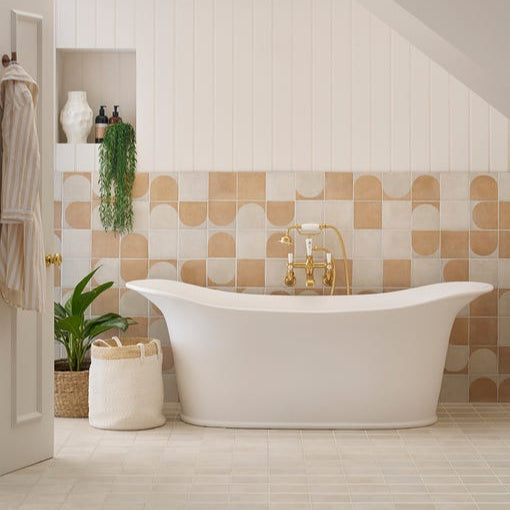 Image of Menara White Porcelain Matt - 15 x 15 x 0.7cm-Ca Pietra-Tile.co.uk